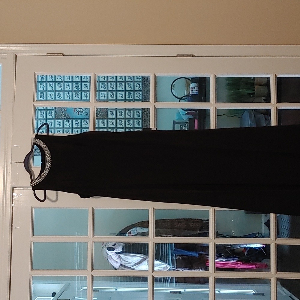 Mac Duggal Embellished Neck Trumpet Gown Black Size 14 - Picture 5 of 10